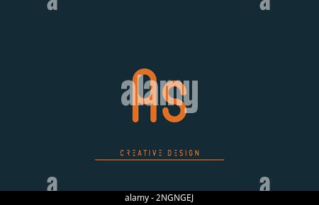 Alphabet letters Initials Monogram logo AS , SA Stock Vector