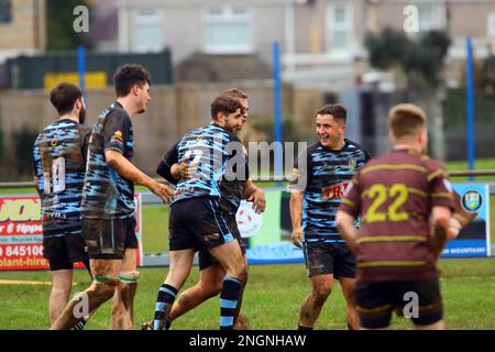 Ammanford RFC v St Joseph's RFC 2023 WRU Cup Stock Photo