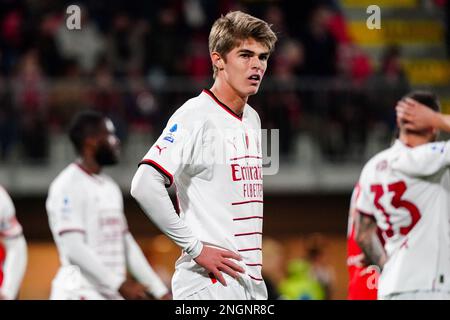 Monza, Italy. 18th Feb, 2023. Charles De Ketelaere (AC Milan) during the Italian championship Serie A football match between AC Monza and AC Milan on February 18, 2023 at U-Power Stadium in Monza, Italy. Credit: Luca Rossini/Alamy Live News Stock Photo