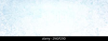 Abstract light blue gray pixel background. Wide subtle vector graphic pattern Stock Vector