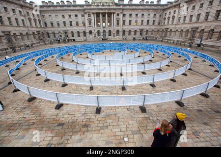 London, England, UK. 16th Feb, 2023. Whorled (Here After Here After Here) by Jitish Kallat is seen on display at Somerset House. (Credit Image: © Tayfun Salci/ZUMA Press Wire) EDITORIAL USAGE ONLY! Not for Commercial USAGE! Stock Photo