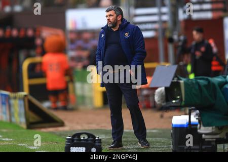 18th February 2023; Tannadice Park, Dundee, Scotland: Scottish Premiership Football, Dundee United versus St Johnstone; St Johnstone manager Callum Davidson Stock Photo