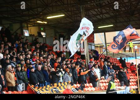 18th February 2023; Tannadice Park, Dundee, Scotland: Scottish Premiership Football, Dundee United versus St Johnstone; Dundee United fans Stock Photo