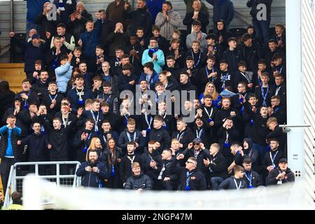 18th February 2023; Tannadice Park, Dundee, Scotland: Scottish Premiership Football, Dundee United versus St Johnstone; St Johnstone fans Stock Photo