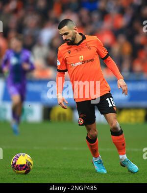 18th February 2023;  Tannadice Park, Dundee, Scotland: Scottish Premiership Football, Dundee United versus St Johnstone; Aziz Behich of Dundee United Stock Photo