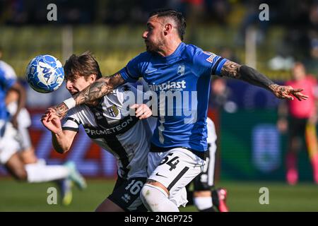 Parma, Italy. 18th Feb, 2023. Tardini Stadium, 18.02.23 Francesco Forte (11  Ascoli) after the Serie B match between Parma and Ascoli at Tardini Stadium  in Parma, Italia Soccer (Cristiano Mazzi/SPP) Credit: SPP