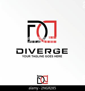 Letter or word DD sans serif font with flip position image graphic icon logo design abstract concept vector stock monogram or initial Stock Vector