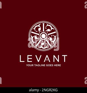 Letter or word L carving font on circle around like Motif image graphic icon logo design abstract concept vector stock initial or interior. Stock Vector