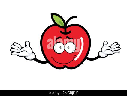 Cartoon apple character Stock Photo