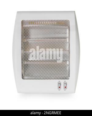 electric heater close-up on a white isolated background Stock Photo