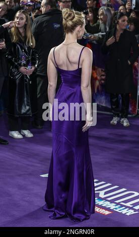 London, UK. 16th Feb, 2023. Kathryn Newton seen attending the UK Gala Screening of 'Ant-Man and the Wasp: Quantumania' at the BFI IMAX in London. Credit: SOPA Images Limited/Alamy Live News Stock Photo