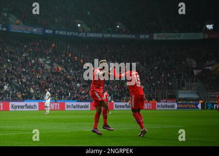 MOENCHENGLADBACH, GERMANY - FEBRUARY 18, 2023: The football match of Bundesliga Borussia Mönchengladbach vs Bayern Muenchen Stock Photo