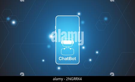 chatbot Ai artificial intelligence technology hitech concept. chatbot application smart bot, open Ai, line, technology Abstract, vector. design for Stock Vector