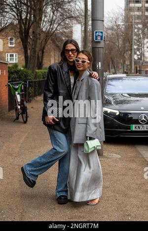 Isabella Charlotta Poppius and Rosie Lai are photographed outside the