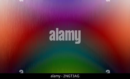 An abstract blurry colored background with a grainy texture overlay. The texture of the fibers on a green-blue-red background. Color effect of soft no Stock Photo
