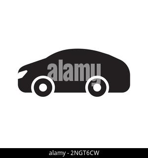 Car Vector Icon, Vehicles Transport silhouette Isolated on white background for mobile apps and web Stock Vector
