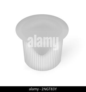 Portioned Plastic Container With Lidding Film Top Mockup Stock