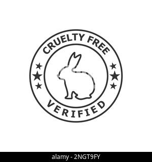 cruelty free icon for cbd label design elements Stock Vector