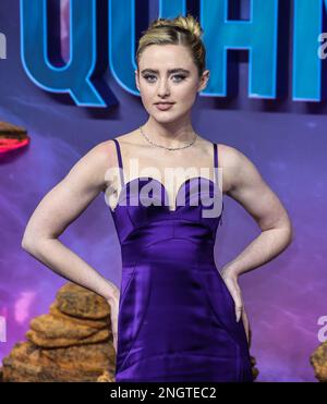 Kathryn Newton seen attending the UK Gala Screening of 'Ant-Man and the Wasp: Quantumania' at the BFI IMAX in London Stock Photo