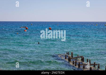 Area of Musan Museum of Underwater Sculpture on Pernera beach in Ayia Napa town in Cyprus island country Stock Photo