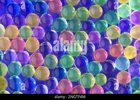 creative colorful-purple background with water 3d balls, art design Stock Photo