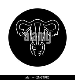 Uterine myoma color line icon. Gynecology problem. Pictogram for web ...