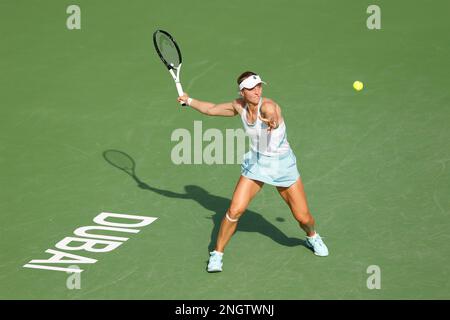 Dubai, UAE, 19th. Feb, 2023. Spanish tennis player Paula Badosa in