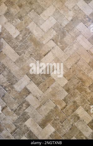 Natural Stone Tile Pattern Background Herringbone Stock Photo