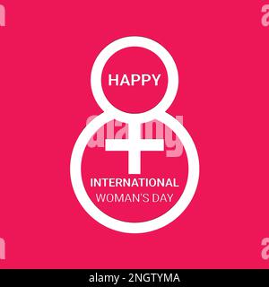 Vector illustration on the theme of International Women's day Observed on March 8th every year. Stock Vector