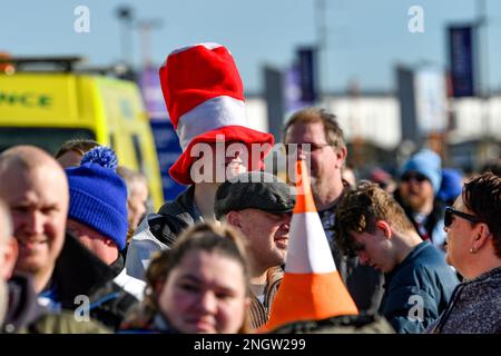 CBS Arena, Coventry, UK. 19th Feb, 2023. Arnold Clark Cup Football, England versus Italy; England fans arriving before kick-off Credit: Action Plus Sports/Alamy Live News Stock Photo