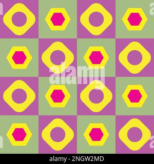 Geometric pattern design art seamless doodle contemporary modern background for texture and fabric element illustration Stock Vector