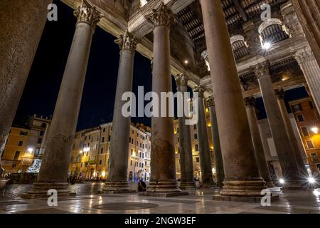 The Pantheon is a former Roman and, since 609 AD, a Catholic church (Basilica di Santa Maria ad Martyres or Basilica of St. Mary, Rome, Italy. Stock Photo