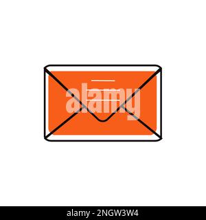 Letter envelope with paper document vector illustration. Closed, open with a message e-mail envelopes. Set mailbox vector icons in flat style. Email Stock Vector