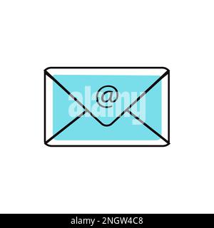 Letter envelope with paper document vector illustration. Closed, open with a message e-mail envelopes. Set mailbox vector icons in flat style. Email Stock Vector