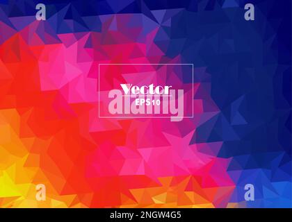 Multicolor geometric rumpled triangular low poly origami style gradient illustration graphic background. Vector polygonal design for your business. Ra Stock Vector