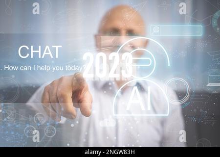 Artificial intelligence (AI), machine and deep learning and another modern computer technologies concepts. Brain representing artificial intelligence Stock Photo