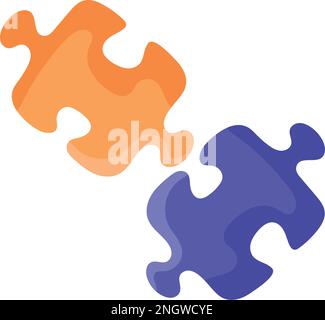 two puzzle pieces Stock Vector