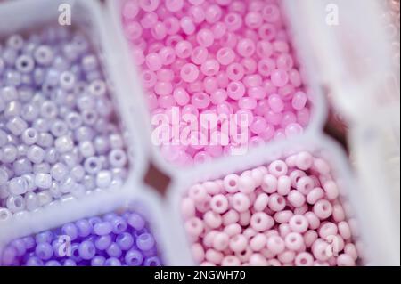 products from beads. hand made. hobbies for women. beads texture Stock  Photo - Alamy