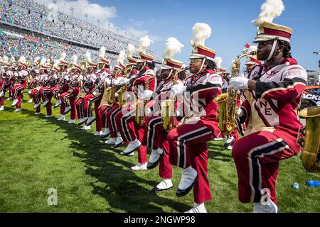 Daytona, United States. 19th Feb, 2023. The Bethune-Cookman Marching Wildcats perform prior to the 2023 Daytona 500 on Sunday, February 19, 2022 in Daytona, Florida. Photo by Edwin Locke/UPI Credit: UPI/Alamy Live News Stock Photo