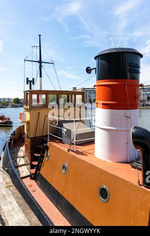 BRISTOL, UK - MAY 14 : View of the John King tug on the River Avon in Bristol on May 14, 2019 Stock Photo