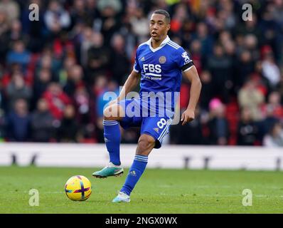 Manchester, UK. 19th Feb, 2023. Youri Tielemans of Leicester City during the Premier League match at Old Trafford, Manchester. Picture credit should read: Andrew Yates/Sportimage Credit: Sportimage/Alamy Live News Stock Photo