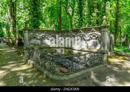 Grave, Max Liebermann, Jewish cemetery, Schoenhauser Allee, Prenzlauer Berg, Pankow, Berlin, Germany Stock Photo