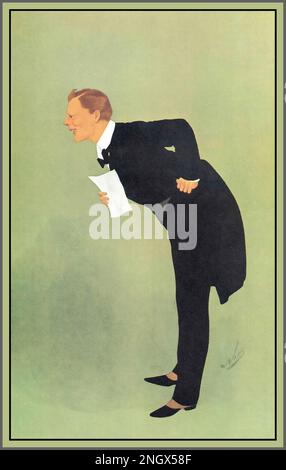 WINSTON CHURCHILL 1900s  Caricature cartoon illustration of The (young) Rt Hon Winston Churchill as a young politician, captioned  'Winnie' Vanity Fair, 8 March 1911. In 1911, Winston Churchill was transferred to the office of the First Lord of the Admiralty, a post he held into World War I. This was the year of the Agadir Crisis, with which Churchill opens The World Crisis, his account of World War One. Stock Photo