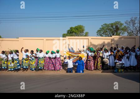 Friday February 3rd 2023: Juba South Sudan. The Pope arrives in Juba.  Pilgrimage of Peace. Moderator of the Church of Scotland Rt Rev Dr Iain Greenshields is in Juba, South Sudan, on a pilgrimage of Peace with The Pope and Archbishop of Canterbury Rev Justin Welby. Stock Photo