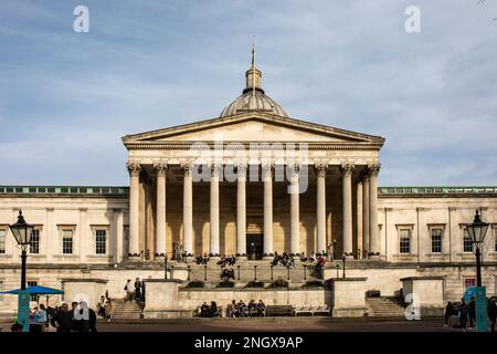 UCL - University College London - main building or Wilkins building facade in Bloomsbury district of London, England Stock Photo