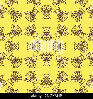 Vintage seamless background with lacy ornament. Ornament in east style. Light golden pattern. It can be used for wallpaper, pattern fills, web page ba Stock Vector
