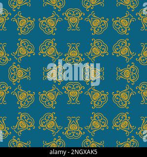 Tints of Black and Gold Seamless pattern, Abstract Seamless pattern, Vector Seamless pattern. Repeating geometric, Seamless floral pattern. Stock Vector