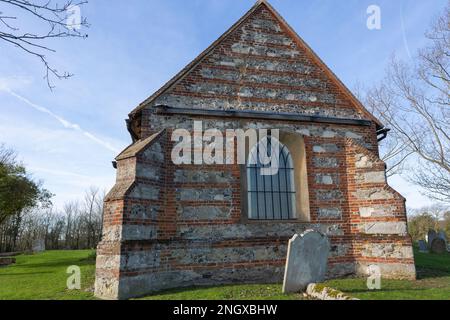 Architectural Heritage , Disused Churches in Essex- Side view of All Saints Church building, at Vange, Essex, Britain. Stock Photo