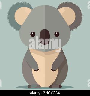 common koala herbivore mammal animal body Minimalist vector ...