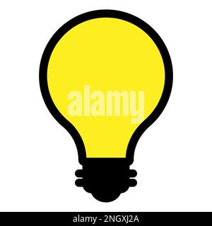 Lightbulb icon line isolated on white background. Black flat thin icon on modern outline style. Linear symbol and editable stroke. Simple and pixel pe Stock Vector